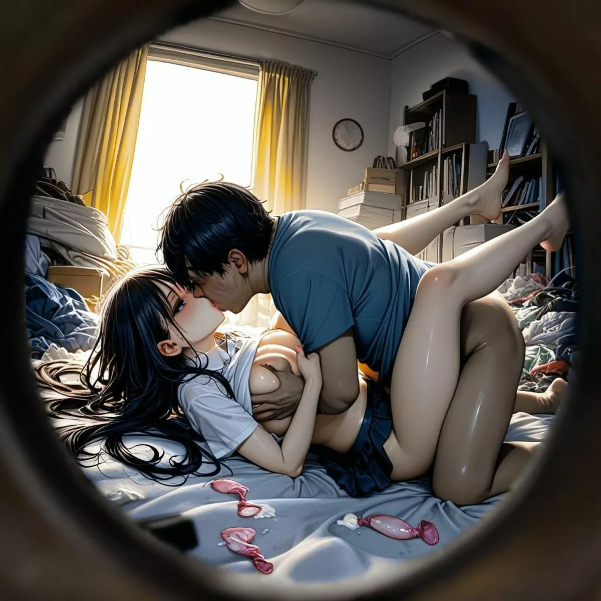 隣のブサ男が謎に囲えてる若い女との情交を覗かせてもらう