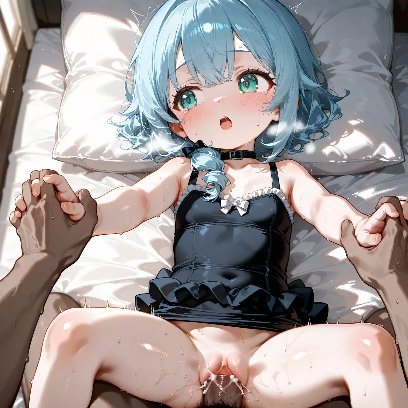 目を背けて恥じらうブラコン妹がお兄ちゃんと両手を繋いで交わる♡