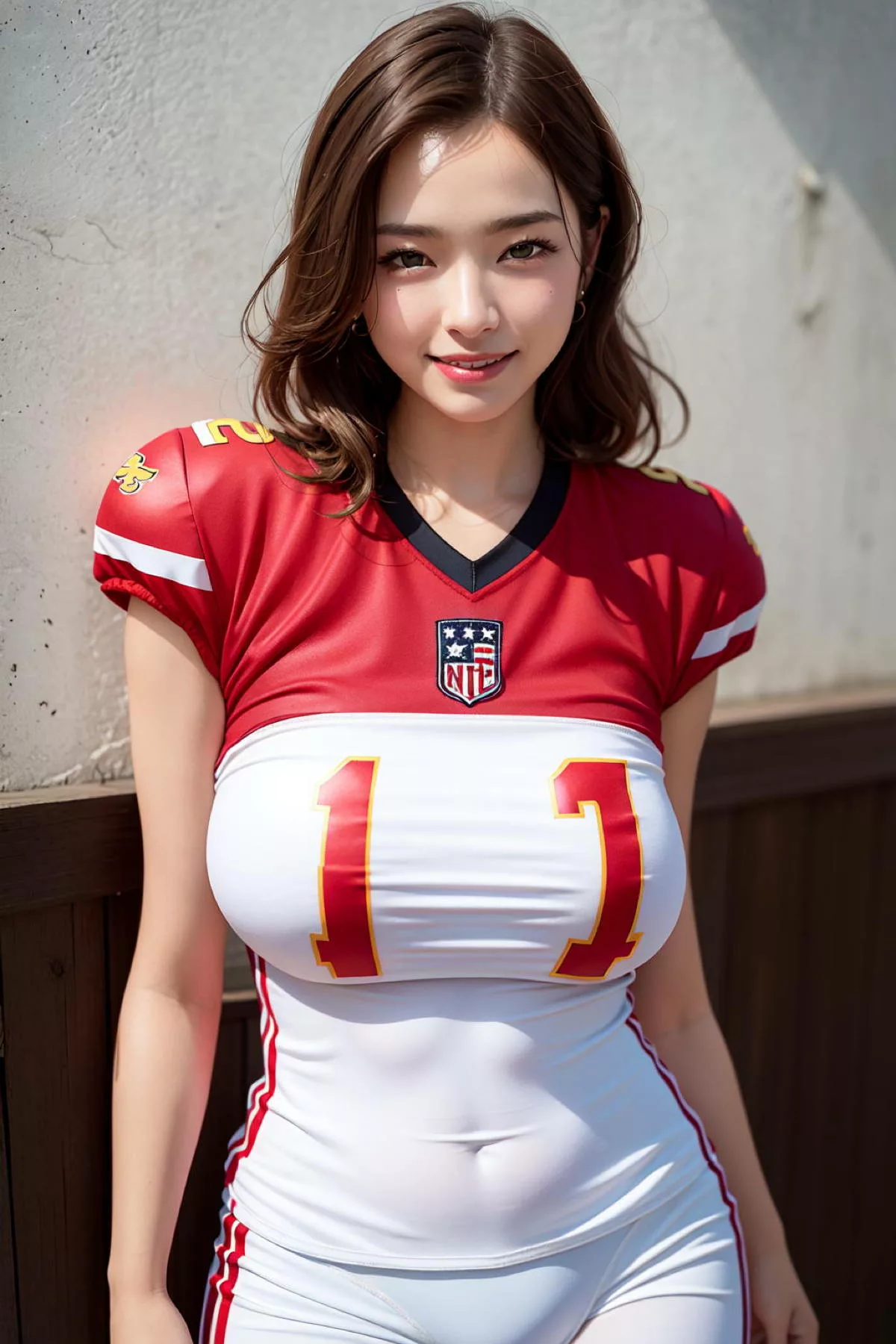 アメフトユニの巨乳モデル♡