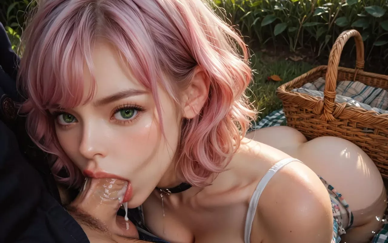 セルフイラマしてくれる欧米娘の口内でビュっとイク♡