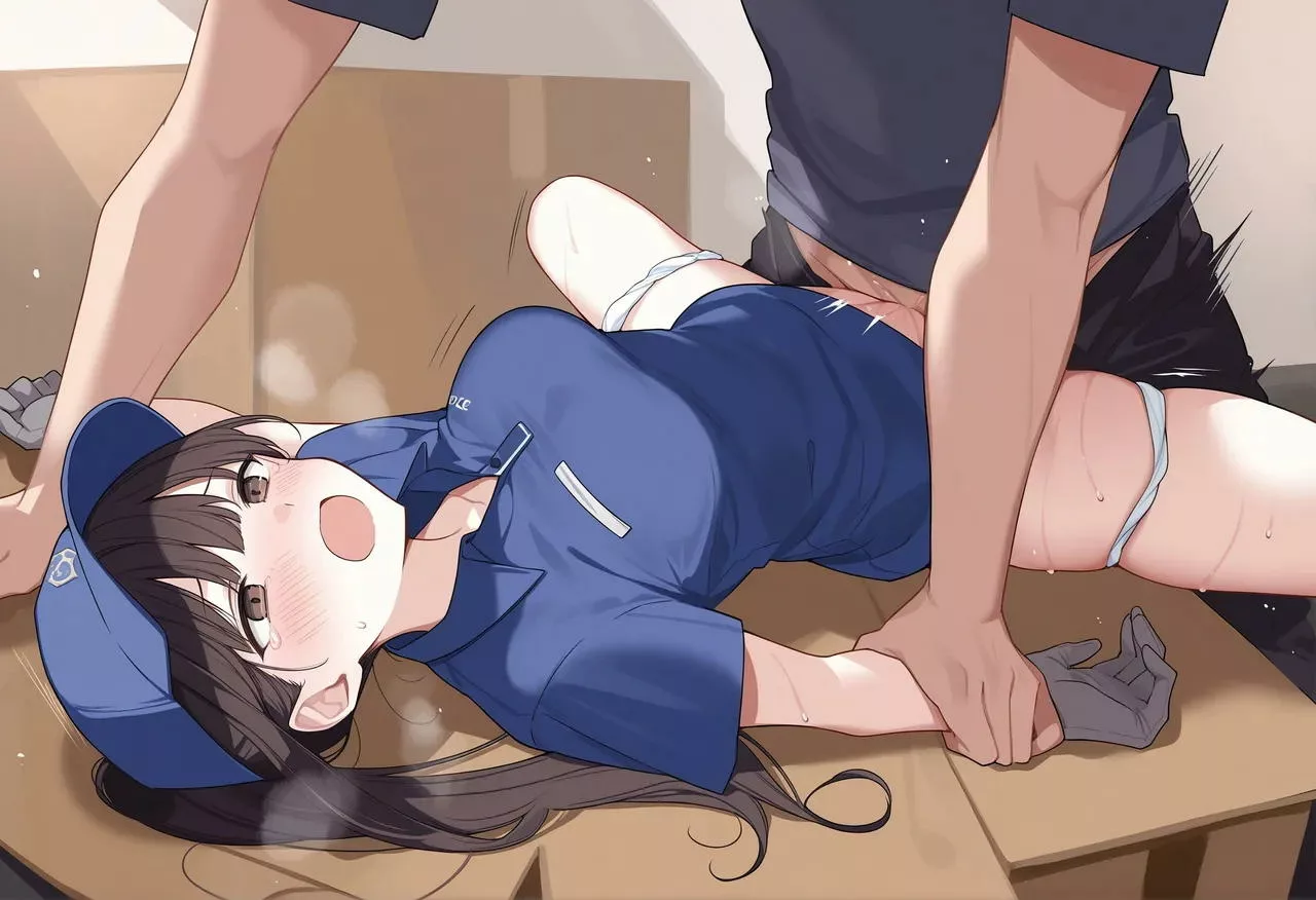 夏場の引越しで汗香る女性業者に辛抱堪らなくなったので無理やりヤっちゃう♡