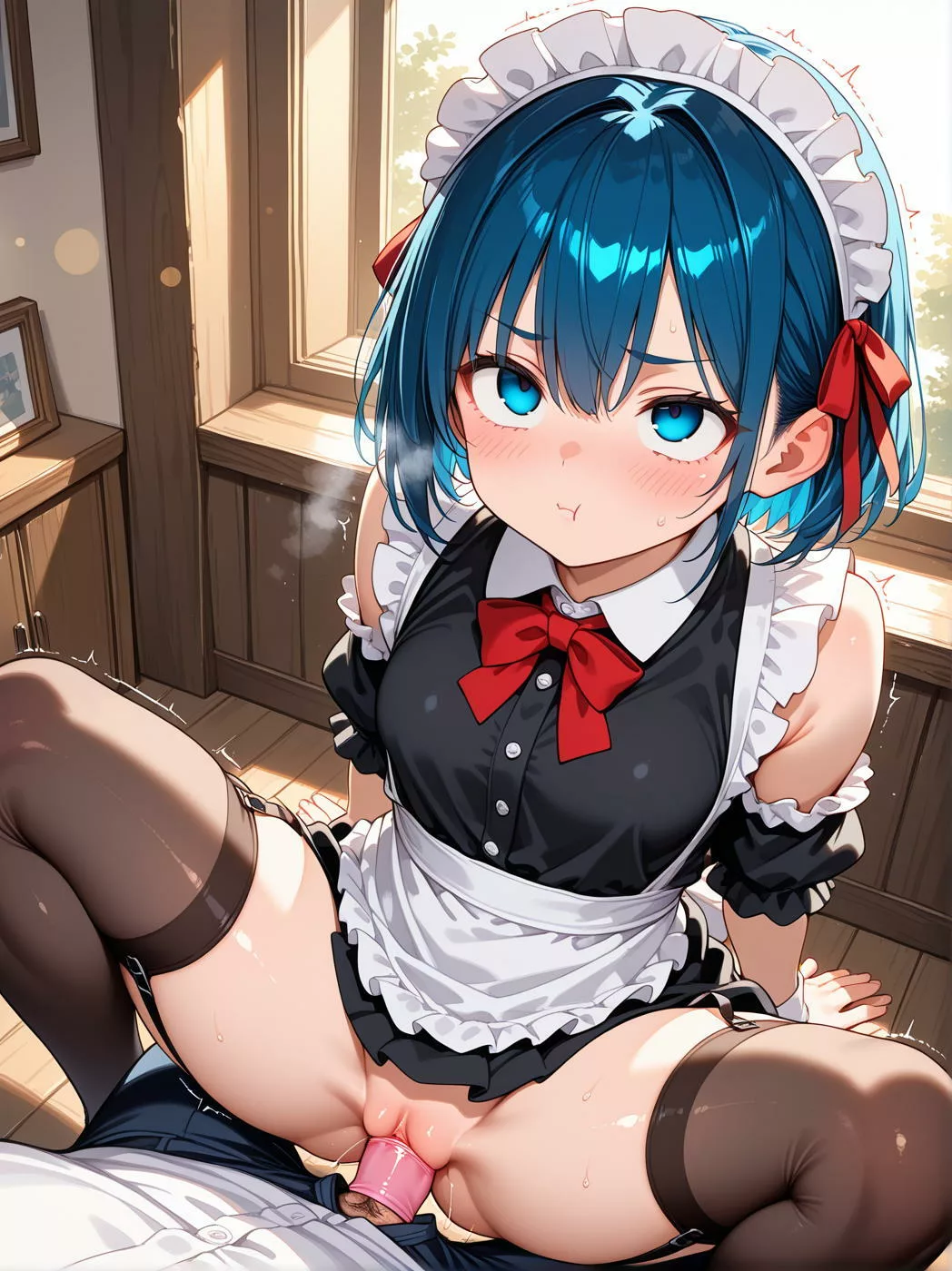 慕ってくれてるメイドちゃんが避妊Hにおこなご様子…